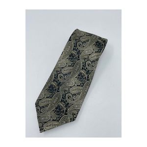 Joseph & Feiss Silk Neck Tie Paisley Gold Black Green